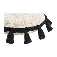 Circle Washable Pillow, Black