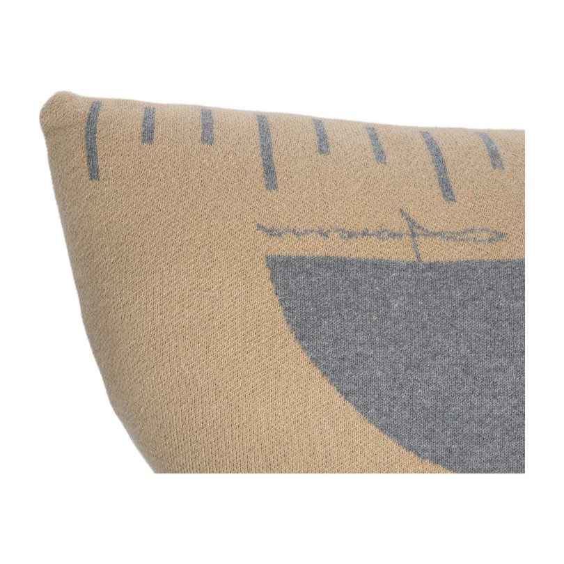 Ruler Knitted Washable Pillow, Yellow Ruler Knitted Washable Pillow, Yellow