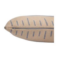 Ruler Knitted Washable Pillow, Yellow