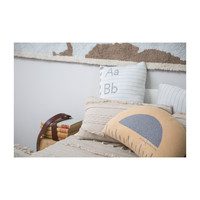 Ruler Knitted Washable Pillow, Yellow