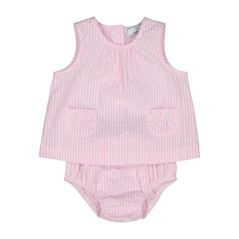 Sophie 2-Piece Sunsuit, Pink Seersucker Sophie 2-Piece Sunsuit, Pink Seersucker