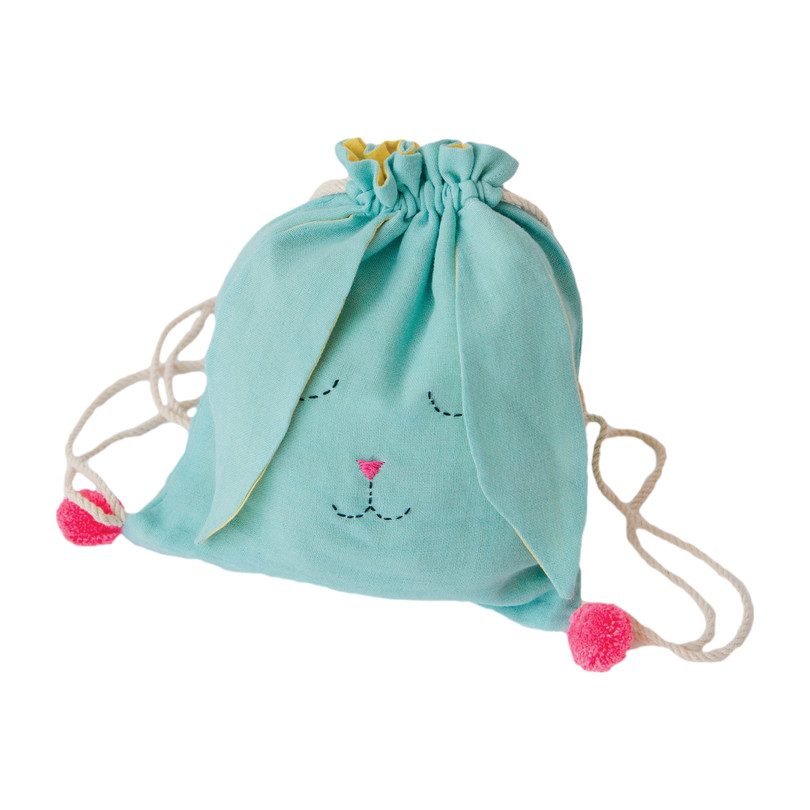 Sleeping Bunny Backpack, Blue Sleeping Bunny Backpack, Blue