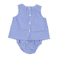 Sophie 2pc Gingham Sunsuit, Blue