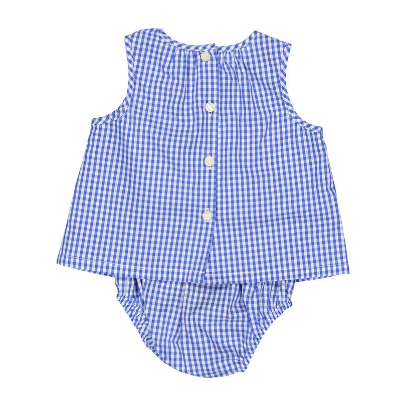Sophie 2pc Gingham Sunsuit, Blue Sophie 2pc Gingham Sunsuit, Blue
