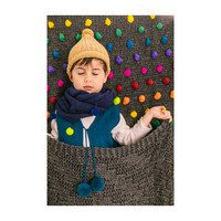 Speckled Pom Hat, Mustard