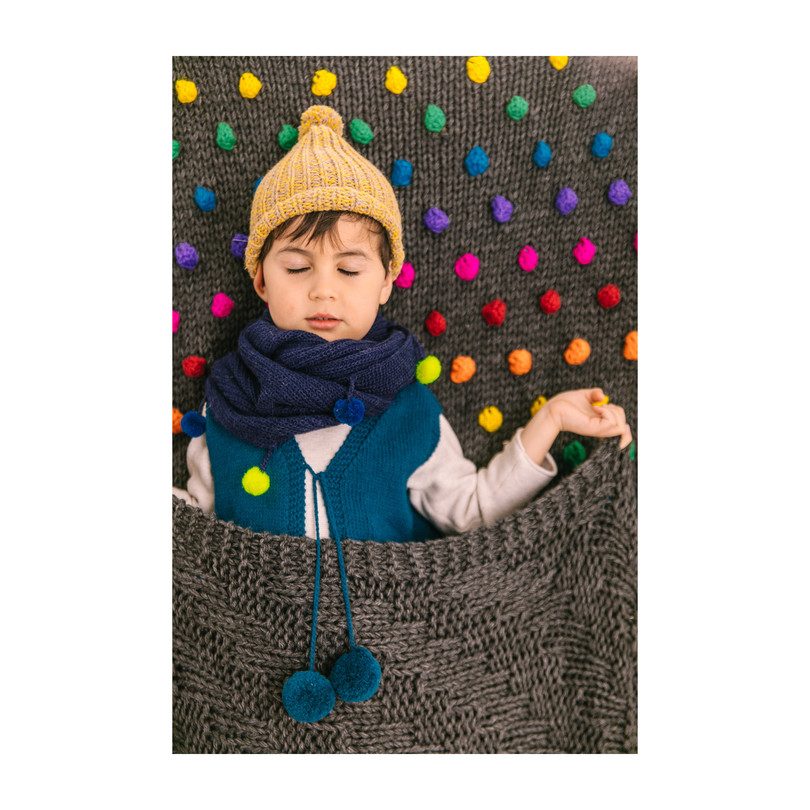 Speckled Pom Hat, Mustard Speckled Pom Hat, Mustard