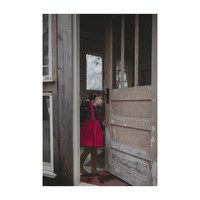 Suspender Skirt, Red