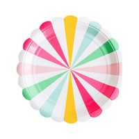 It's a Party' Small Pinwheel Plates Multi