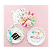 It's a Party' Large Dotty Plates, Multi