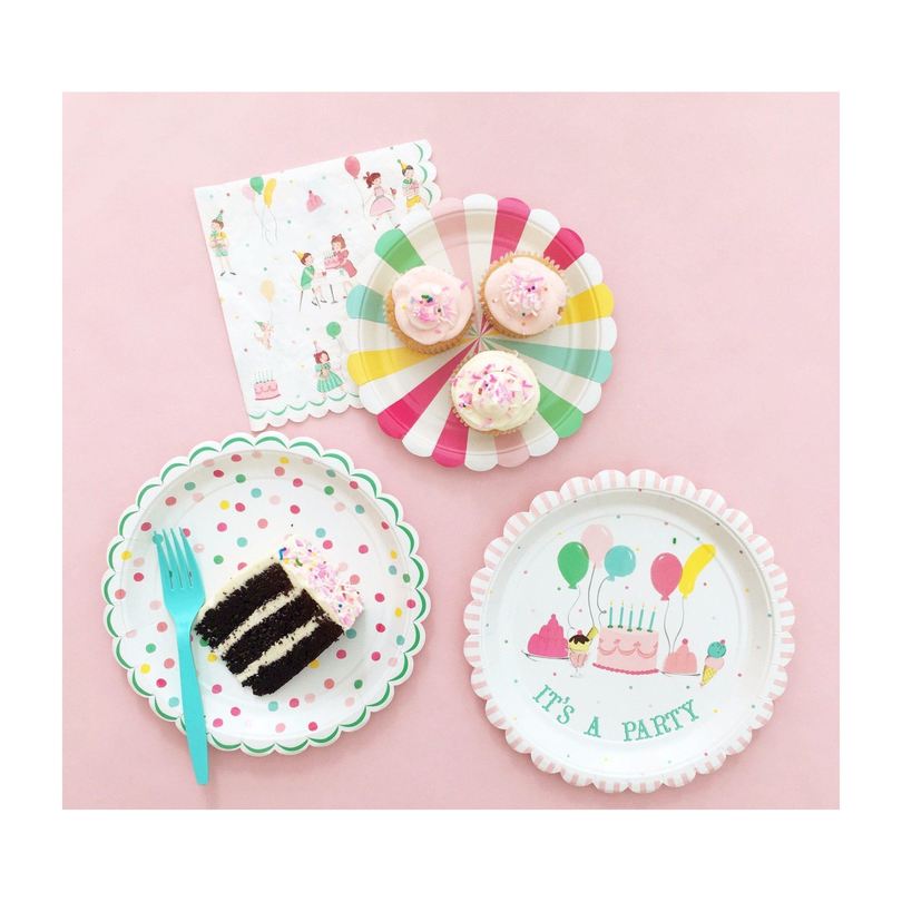 It's a Party' Large Dotty Plates, Multi It's a Party' Large Dotty Plates, Multi
