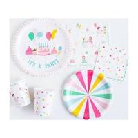 It's a Party' Small Pinwheel Plates Multi