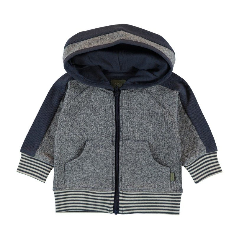 Baby Hoodie, Dark Blue and Grey Baby Hoodie, Dark Blue and Grey