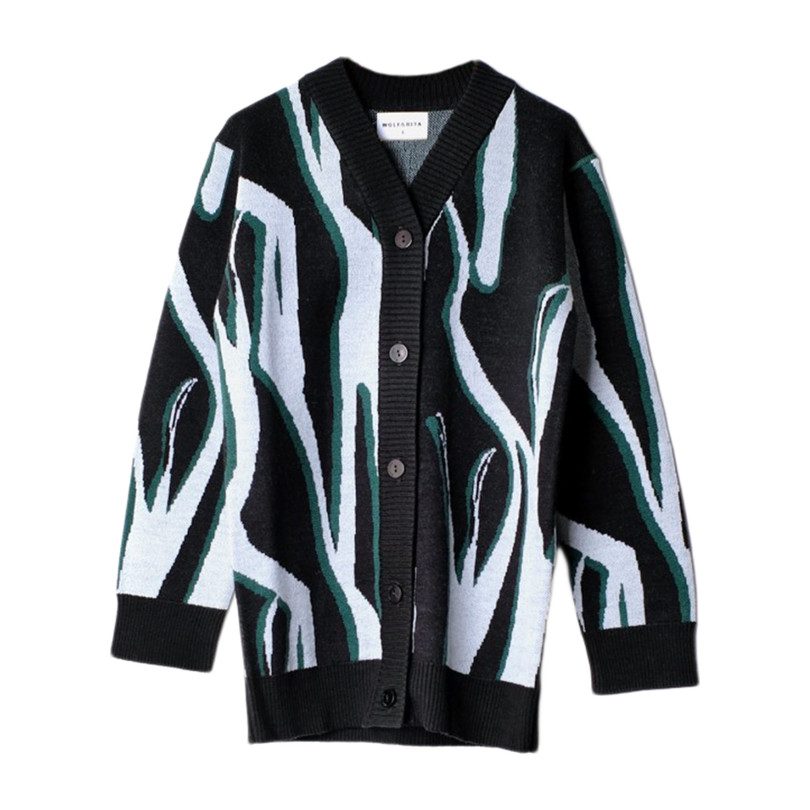Samual Jacquard Sweater, Animal Samual Jacquard Sweater, Animal