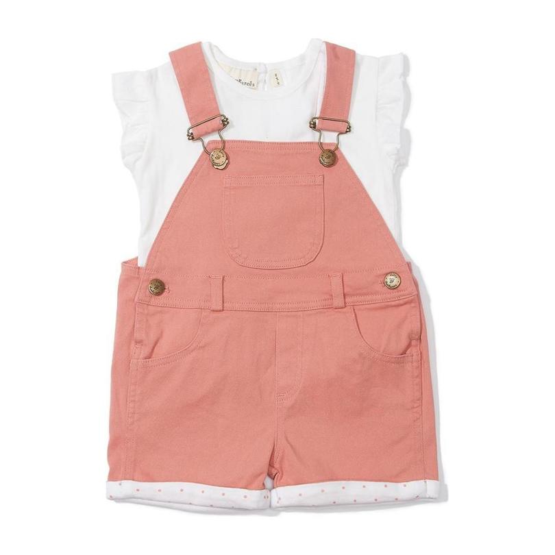 Arizona Short Dungarees, Pink Arizona Short Dungarees, Pink