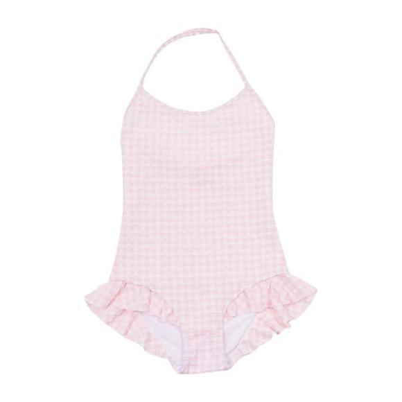 pink gingham swimsuit