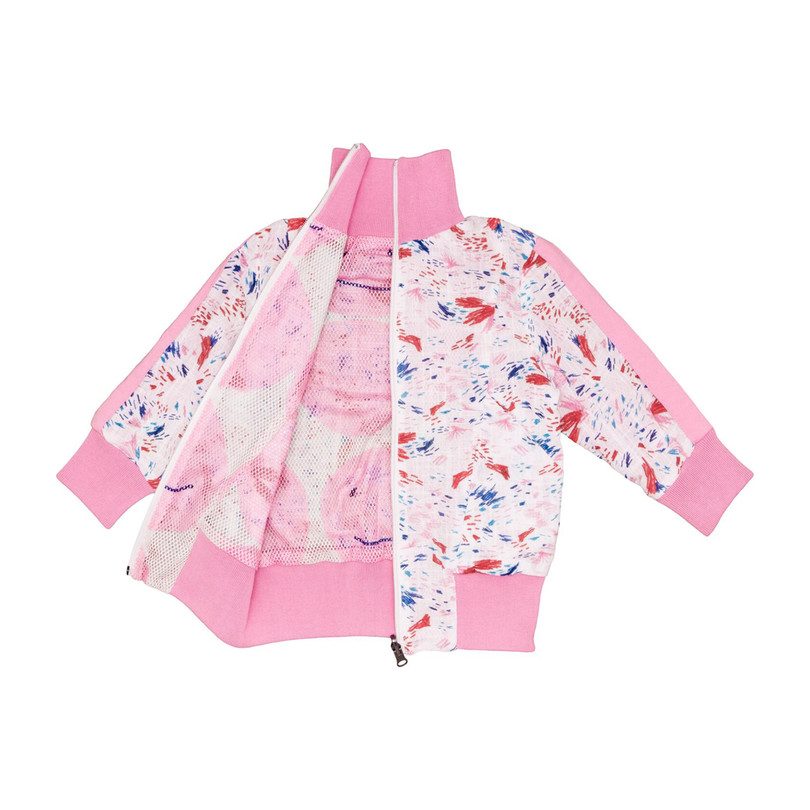Track Jacket, Pink Smiley Track Jacket, Pink Smiley