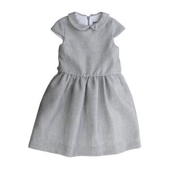 Anna Peter Pan Collar Dress, Silver Sparkle Anna Peter Pan Collar Dress, Silver Sparkle