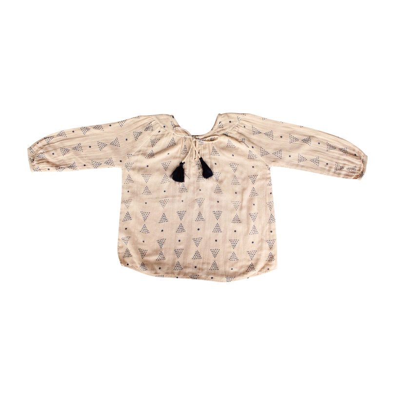 Olive Top, Cream Triangles Olive Top, Cream Triangles