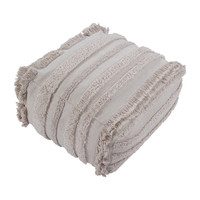 Air Washable Floor Pouffe, Natural