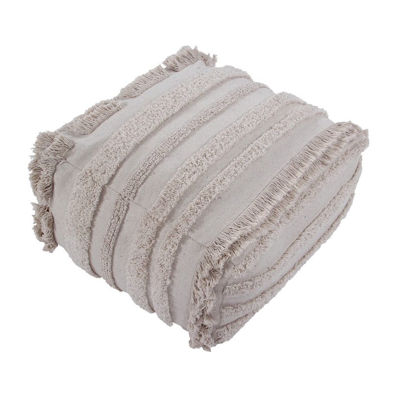Air Washable Floor Pouffe, Natural Air Washable Floor Pouffe, Natural
