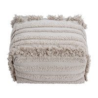 Air Washable Floor Pouffe, Natural