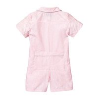 Summer Romper, Pink Seersucker
