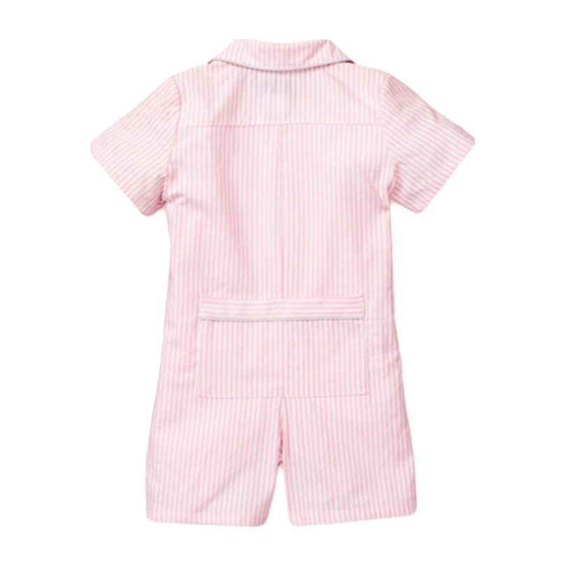 Summer Romper, Pink Seersucker Summer Romper, Pink Seersucker