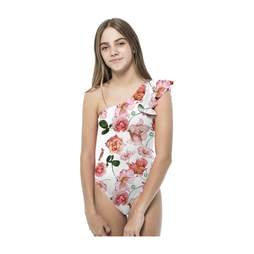 To the Left- White Flowers One Piece To the Left- White Flowers One Piece