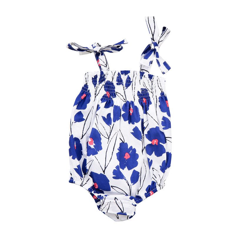 Ella Ruched Bubble, Blue Floral Ella Ruched Bubble, Blue Floral