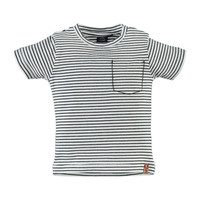 Striped Pocket Tee, Black