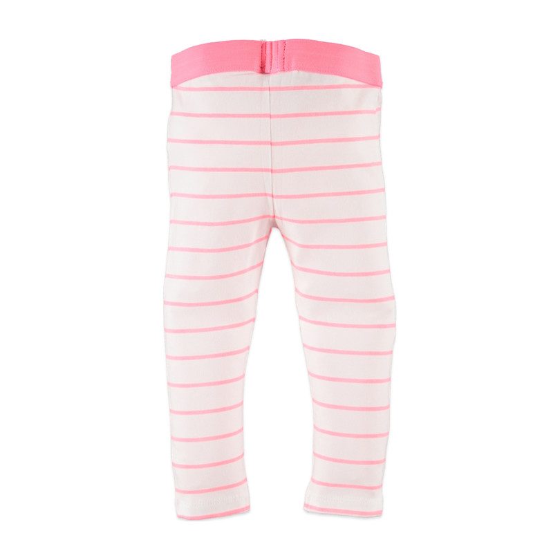 Striped Leggings, Neon Pink Striped Leggings, Neon Pink