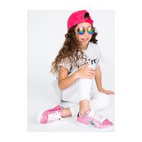 Mia Star Sneaker, Pink Glitter