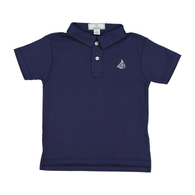 Henry Boys Short Sleeve Polo, Medieval Blue Henry Boys Short Sleeve Polo, Medieval Blue
