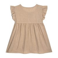 Lu Lu Ruffle Top, Nutmeg Mini Gingham