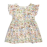 Lu Lu Ruffle Top, Flowers & Rabbits