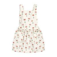 Millie Overall Dress, Cat Tulips