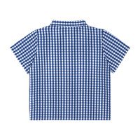 Ollie Short Sleeve Button Down, Royal Gingham