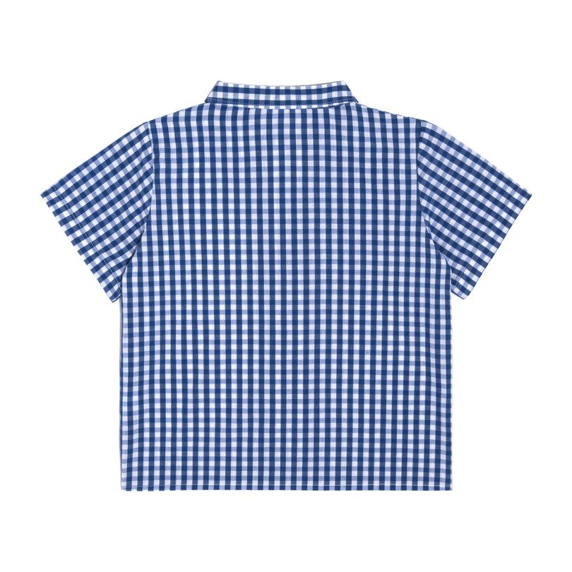 Ollie Short Sleeve Button Down, Royal Gingham Ollie Short Sleeve Button Down, Royal Gingham