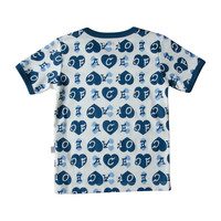 Ace of Hearts Ringer Tee, Blue