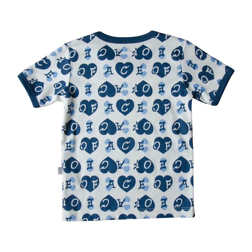 Ace of Hearts Ringer Tee, Blue Ace of Hearts Ringer Tee, Blue