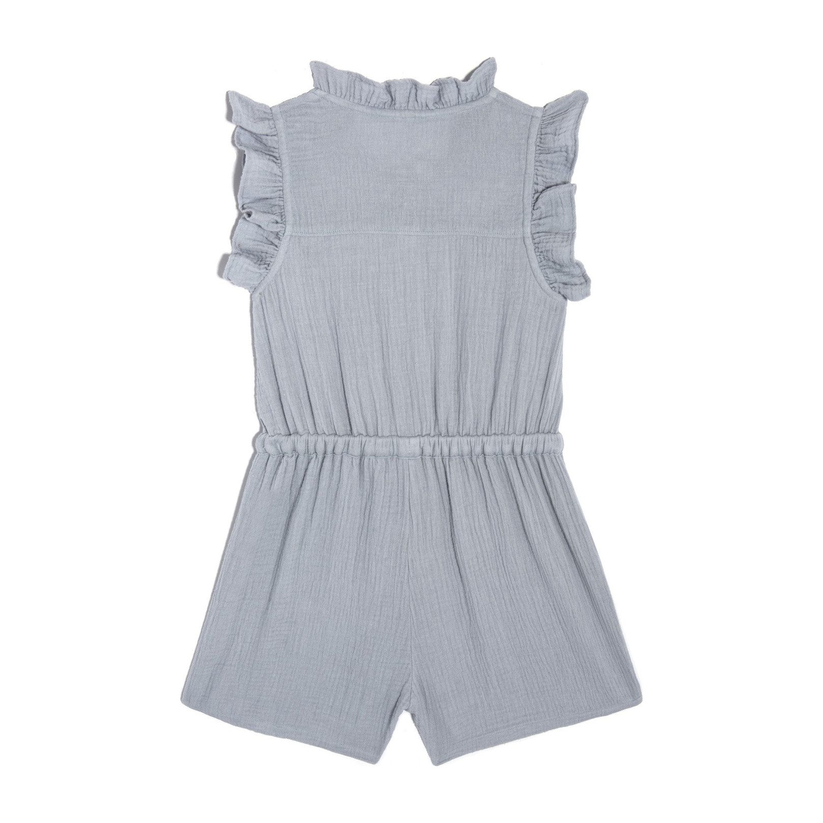 Mariella Romper, Dusty Blue Muslin - Rompers - Maisonette