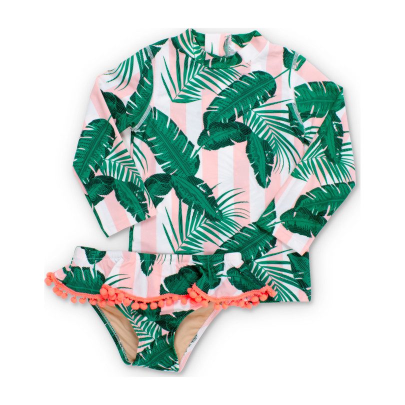 Pink Cabana Botanical Rashguard Set Pink Cabana Botanical Rashguard Set