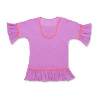 Bell Sleeve Gauze Coverup, Purple