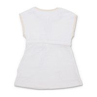 Short Sleeve Terry Coverup, White