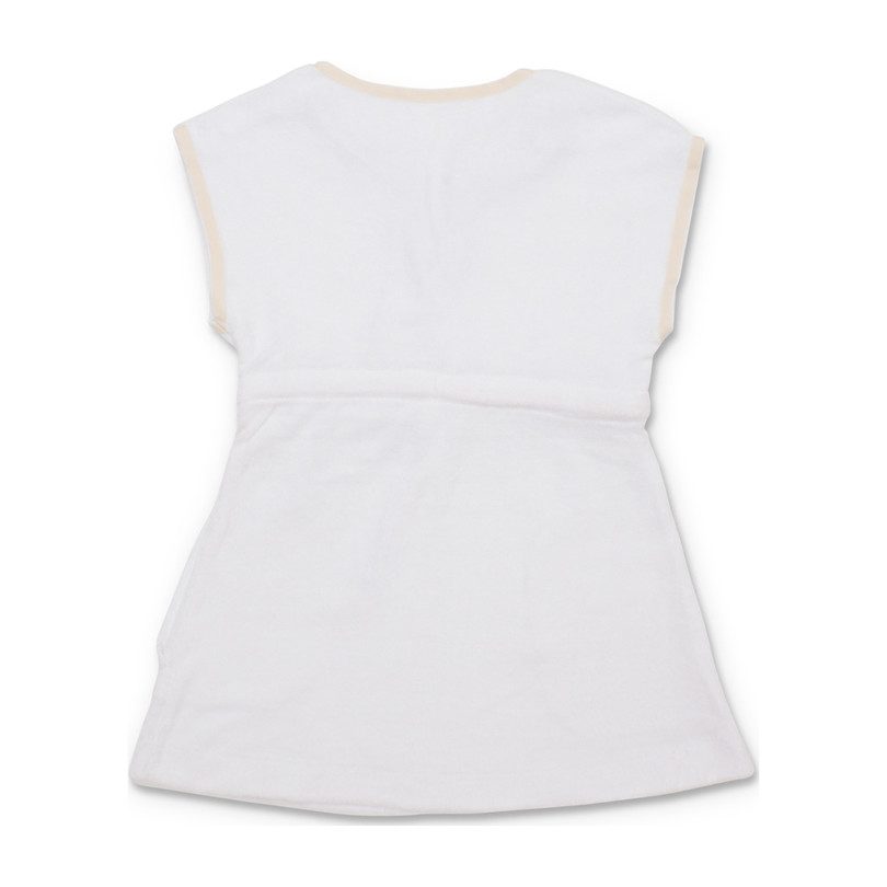 Short Sleeve Terry Coverup, White Short Sleeve Terry Coverup, White