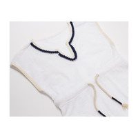Short Sleeve Terry Coverup, White