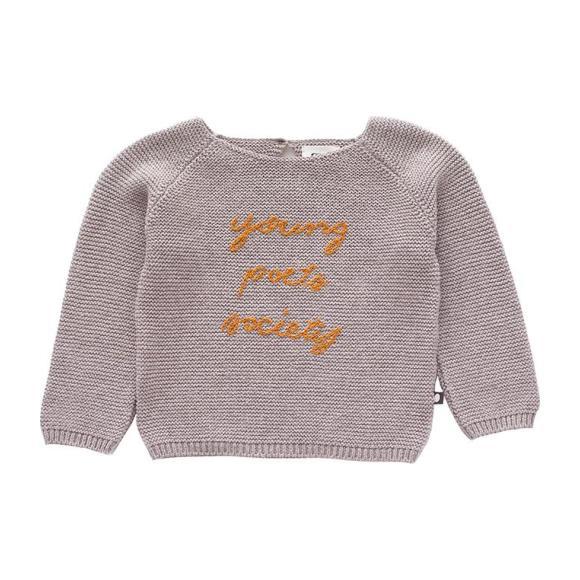Oeuf Baby And Child Poets Sweater Light Grey Oeuf Baby And Child Poets Sweater Light Grey