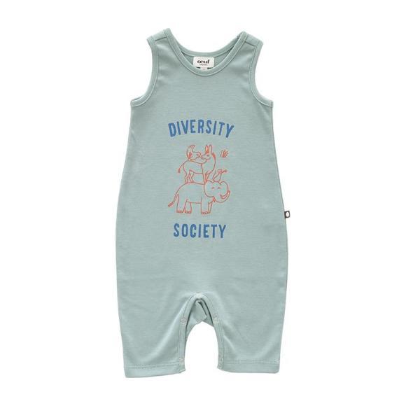 Oeuf Baby Diversity Sleeveless Jumpsuit Jadeite Green Oeuf Baby Diversity Sleeveless Jumpsuit Jadeite Green