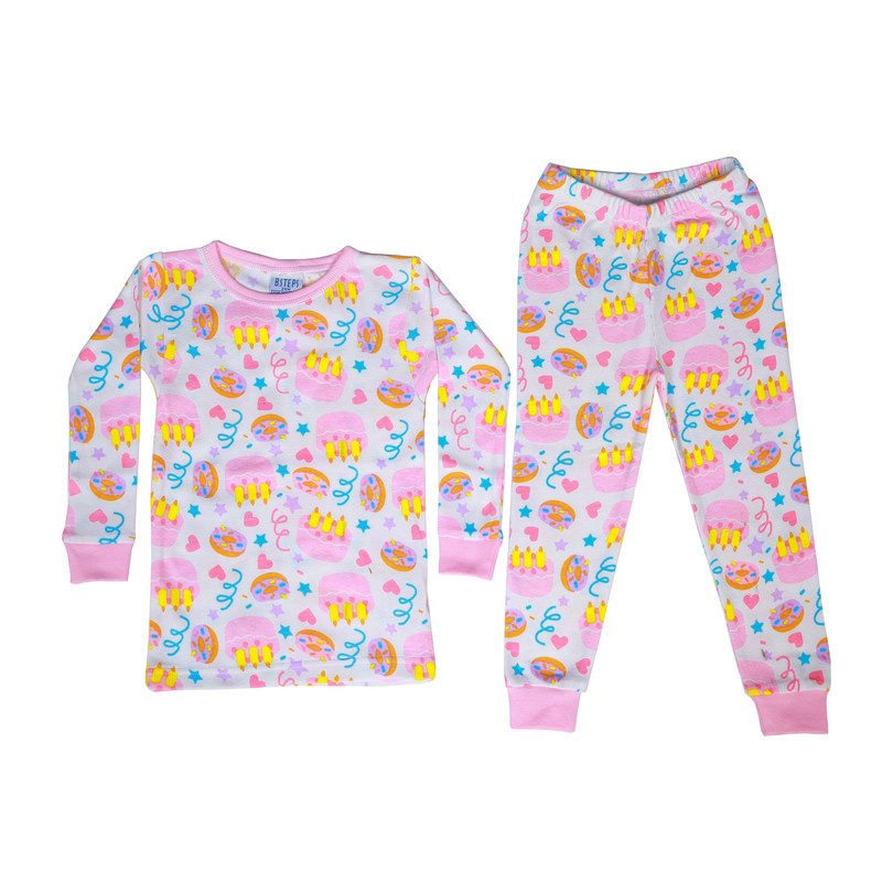 Birthday Pajamas, White Birthday Pajamas, White