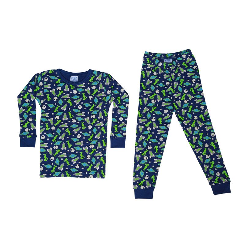 Aliens Pajamas, Navy Aliens Pajamas, Navy